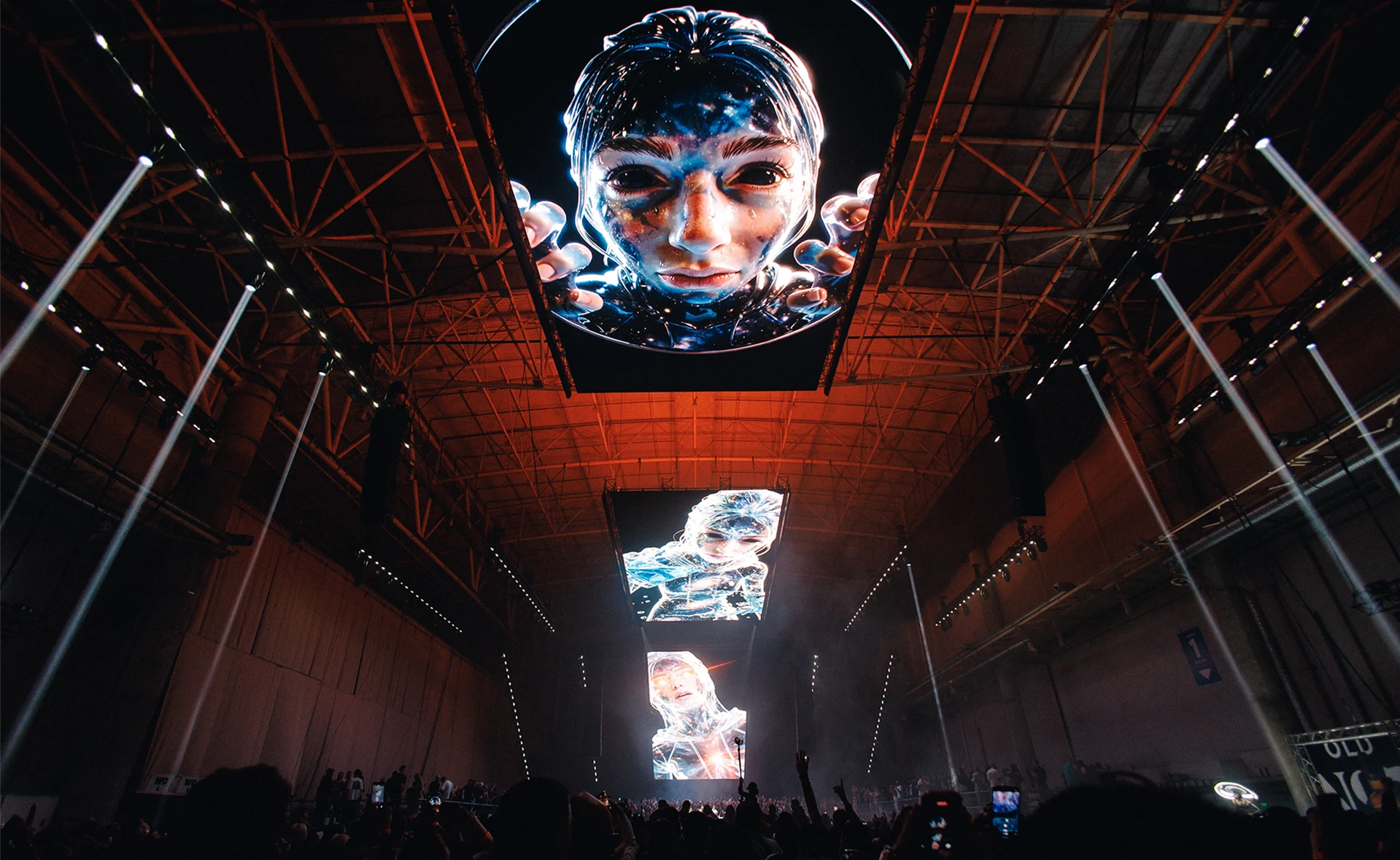 ICC Kyiv — promo video, timecode visuals, three ceiling-hung screens